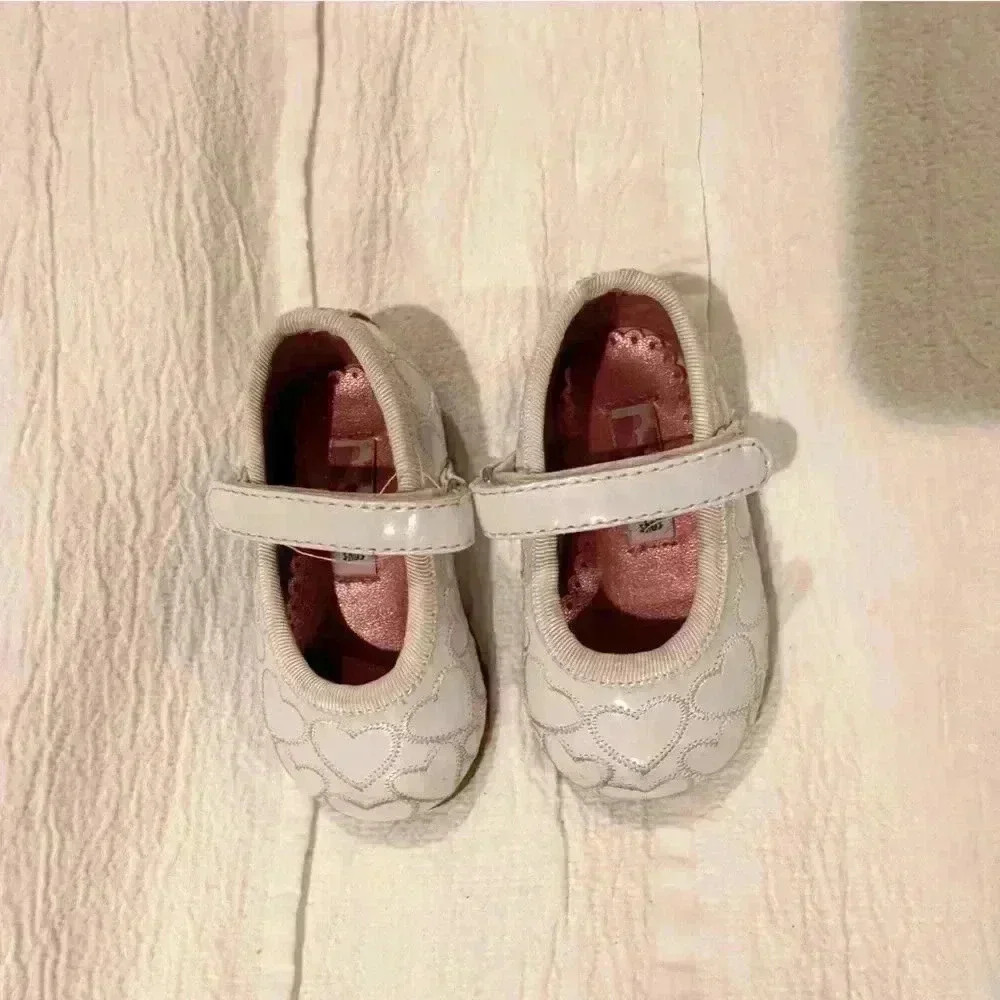 ⭐️ Rachel -  Ariel white baby mary Jane’s. Size 2 months